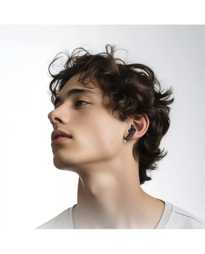 Wireless Hands Free Hoco EW61 June V5.3 320mAh Συμβατό με Master/Slave Εναλλαγή και 7 Ώρες Ομιλίας Μαύρα