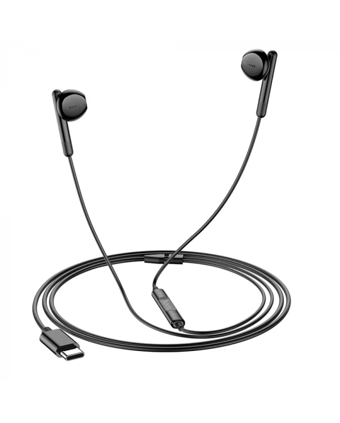 Hands Free Hoco M93 Earphones Stereo USB-C Συμβατά με Όλες τις Συσκευές USB-C Μαύρο 1.2m