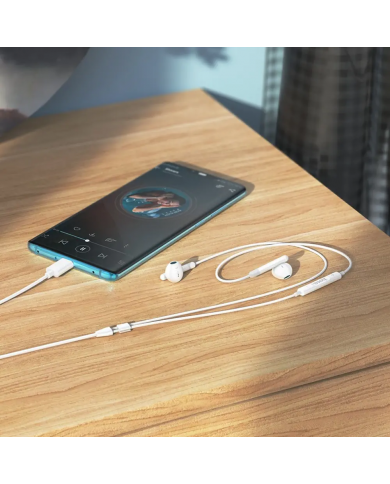 Hands Free Hoco M93 Earphones Stereo USB-C Συμβατά με Όλες τις Συσκευές USB-C Μαύρο 1.2m