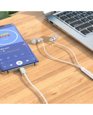 Hands Free Hoco M90 Delight Earphones Deep Bass Stereo USB-C Συμβατά με Όλες τις Συσκευές