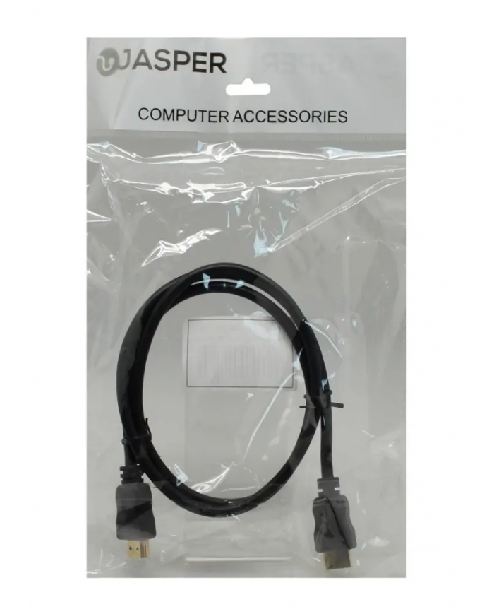 Καλώδιο σύνδεσης Jasper HDMI 1.4 A Αρσενικό σε A Αρσενικό Gold Plated CCS 1m Μαύρο