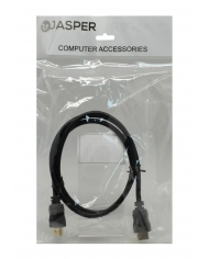 Καλώδιο σύνδεσης Jasper HDMI 1.4 A Αρσενικό σε A Αρσενικό Gold Plated CCS 1m Μαύρο