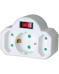 Entac Πολύπριζο 4 Θέσεων με Διακόπτη 2x16A 2x2.5A 3G1.5 1.5m