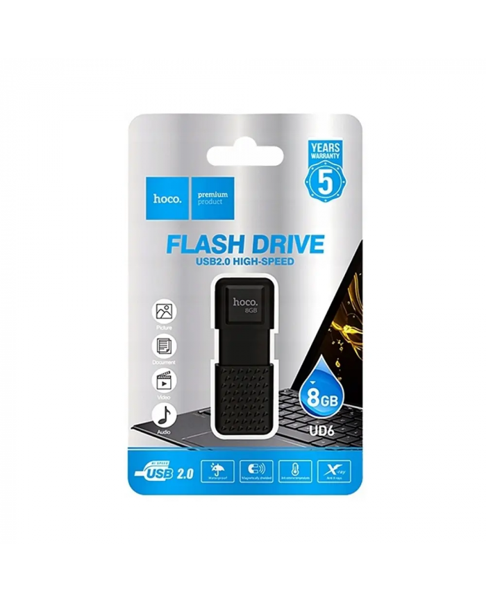 Flash Drive Hoco UD6 Intelligent 8GB USB 2.0 Μαύρο
