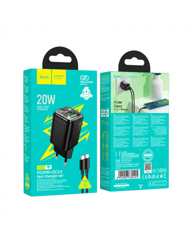 Φορτιστής Ταξιδίου Hoco N52 Monsoon με 2 Εξόδους Φόρτισης USB QC3.0 20W