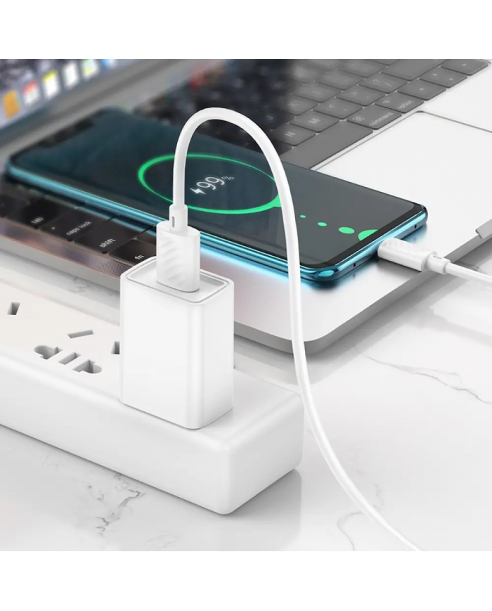 Καλώδιο σύνδεσης Hoco X88 USB σε USB-C 3.0A για Γρήγορη Φόρτιση και Μεταφορά Δεδομένων 1m Λευκό