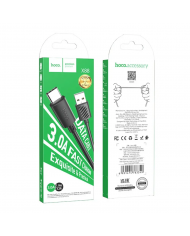 Καλώδιο σύνδεσης Hoco X88 USB σε USB-C 3.0A για Γρήγορη Φόρτιση και Μεταφορά Δεδομένων 1m Μαύρο