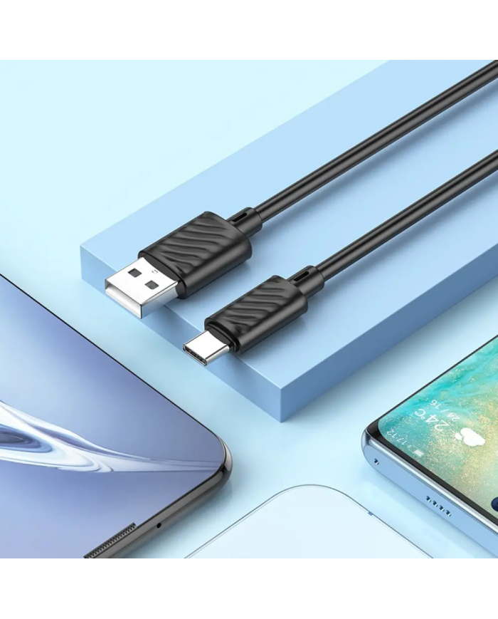 Καλώδιο σύνδεσης Hoco X88 USB σε USB-C 3.0A για Γρήγορη Φόρτιση και Μεταφορά Δεδομένων 1m Μαύρο
