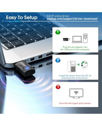 EDUP EP-AC1689GS AC1300 USB WiFi Adapter