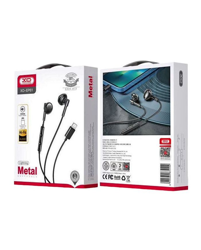 XO EP61 Handsfree Lighting Black