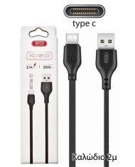 XO NB103 Καλώδιο Φόρτισης Type-C 2m Μαύρο