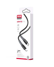 XO NB-Q226B 60W silicone two-color Type-c to Type-c data cable Black