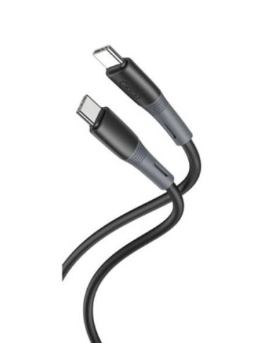 XO NB-Q226B 60W silicone two-color Type-c to Type-c data cable Black XO NB-Q226B 60W silicone two-color Type-c to Type-c data cable Black