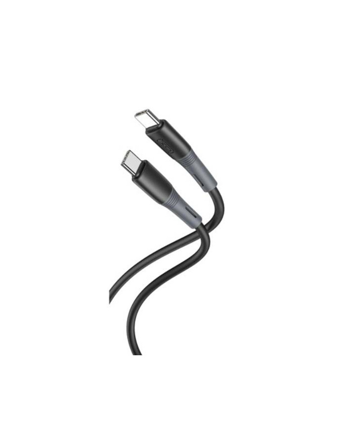 XO NB-Q226B 60W silicone two-color Type-c to Type-c data cable Black