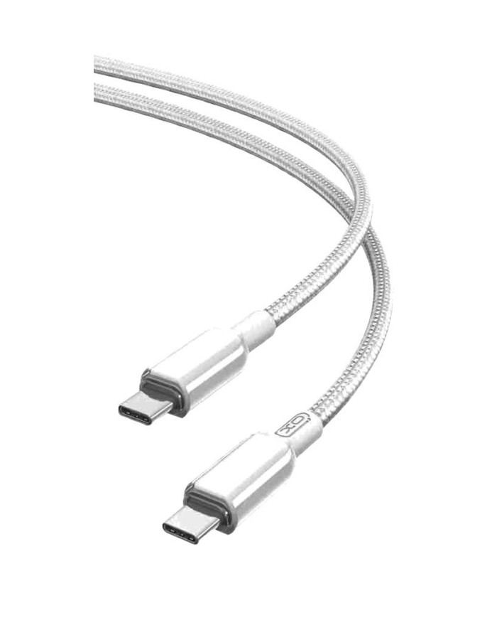 XO NB-Q250B Καλώδιο Φόρτισης + Data PD 60W Type-C to Type-C PVC 1m Λευκό