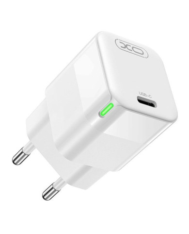 XO CE06 PD 30W GaN Γρήγορος Φορτιστής με λαμπάκι και Lightning Καλώδιο
