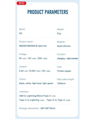 XO CE06 PD 30W GaN Γρήγορος Φορτιστής με λαμπάκι και Lightning Καλώδιο