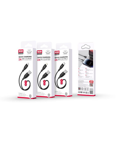 XO  Καλώδιο Φόρτισης + Data TypeC L 3M Zeus Series Μαύρο