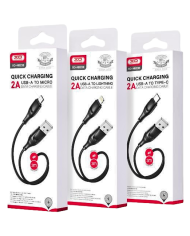 XO  Καλώδιο Φόρτισης + Data TypeC L 3M Zeus Series Μαύρο