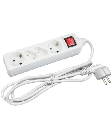 Entac Πολύπριζο 4 Θέσεων με Διακόπτη 2x16A 2x2.5A 3G1.5 1.5m
