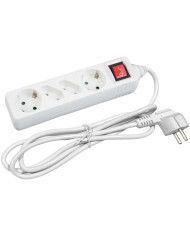 Entac Πολύπριζο 4 Θέσεων με Διακόπτη 2x16A 2x2.5A 3G1.5 1.5m