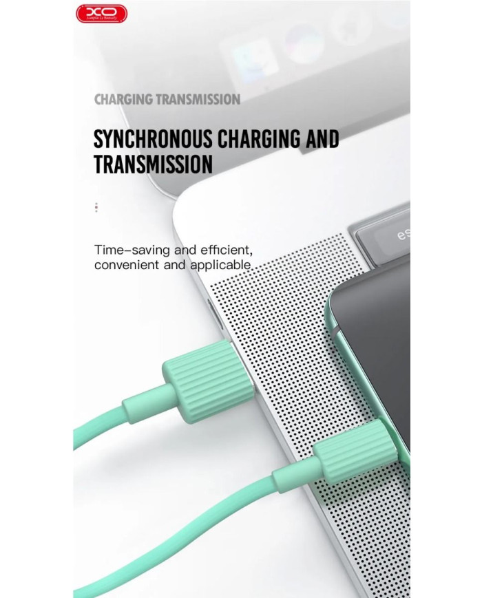 XO NB156 USB Καλώδιο Φόρτισης για Lightning Μαύρο