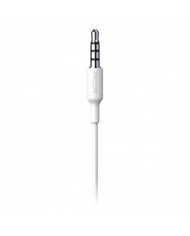 Hands Free Philips In-Ear HS Stereo 3.5mm TAA1105WT/00 Λευκό με Πλήκτρο Απάντησης και Μικρόφωνο,IPX2