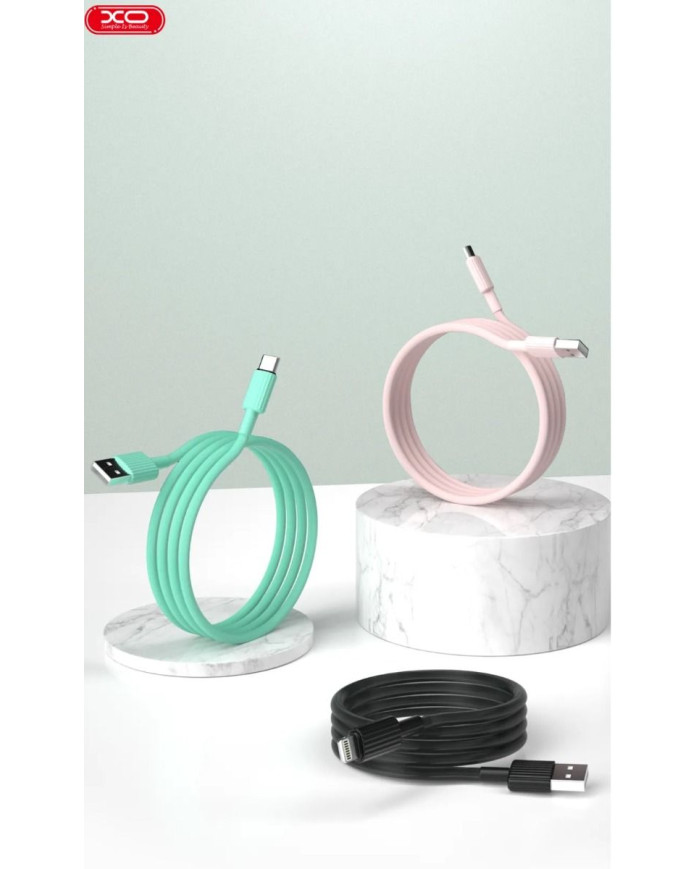 XO NB156 USB Καλώδιο Φόρτισης για Lightning Μαύρο