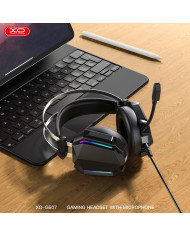 XO GE-07 Στατικά RGB Long mic Gaming Ακουστικά USB+Dual 3,5mm