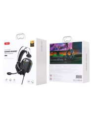 XO GE-07 Στατικά RGB Long mic Gaming Ακουστικά USB+Dual 3,5mm