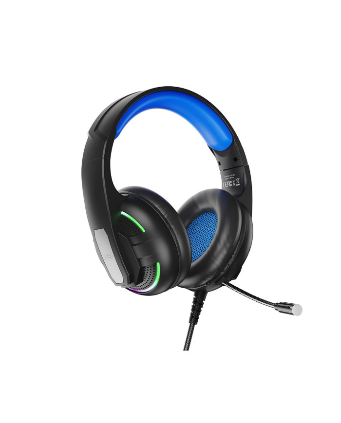 XO GE-09 Static RGB Mic Game Ακουστικά USB+3.5 (με καλώδιο προσαρμογέα)