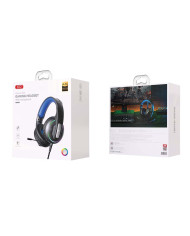 XO GE-09 Static RGB Mic Game Ακουστικά USB+3.5 (με καλώδιο προσαρμογέα)
