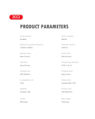 XO BE39 foldable Bluetooth headset white