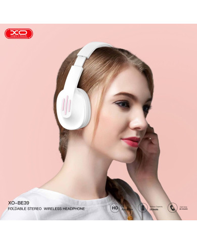 XO BE39 foldable Bluetooth headset white XO BE39 foldable Bluetooth headset white