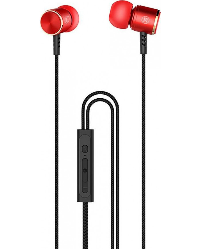 Hoco M42 Ice Rhyme In-ear Handsfree με Βύσμα 3.5mm Κόκκινο