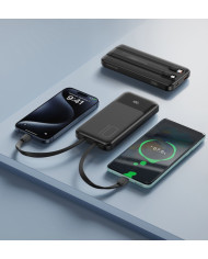 XO PR248 USB-C 20W / USB-A 22.5W Display Fast Charging Powerbank 10000mAh Μαύρο