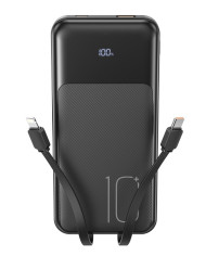 XO PR278 Powerbank με Ψηφιακή Οθόνη 10000 mAh Μαύρο