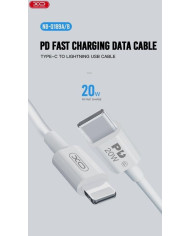 XO NB-Q189B PD 20W Καλώδιο Φόρτισης + Data Type-C Σε Lightning 2m