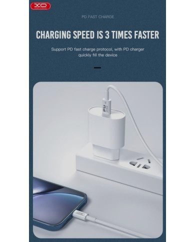 XO NB-Q189B PD 20W Καλώδιο Φόρτισης + Data Type-C Σε Lightning 2m XO NB-Q189B PD 20W Καλώδιο Φόρτισης + Data Type-C Σε Lightning 2m
