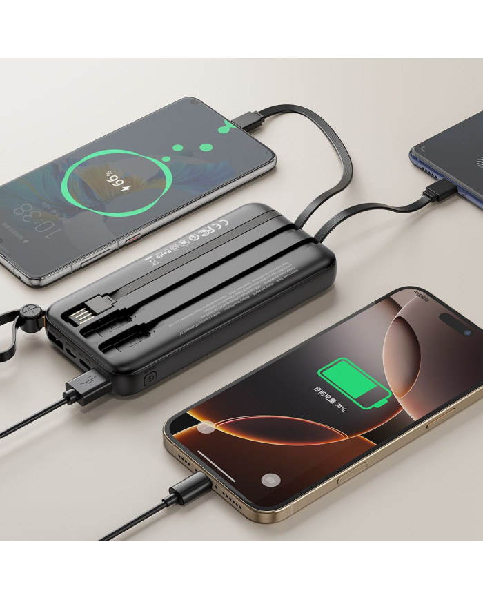 XO PR278 Powerbank με Ψηφιακή Οθόνη 10000 mAh Μαύρο