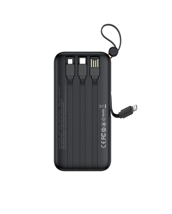 XO PR278 Powerbank με Ψηφιακή Οθόνη 10000 mAh Μαύρο
