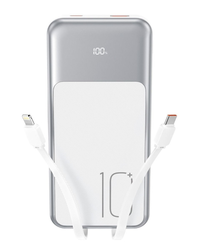 XO PR248 USB-C 20W / USB-A 22.5W Display Fast Charging Powerbank 10000mAh Λευκό