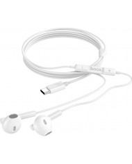 Hoco M65 Earbuds Handsfree με Βύσμα USB-C Λευκό