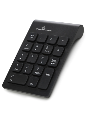 POWERTECH ασύρματο αριθμητικό πληκτρολόγιο , 2.4GHz, μαύρο