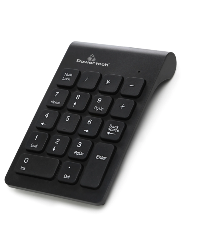 POWERTECH ασύρματο αριθμητικό πληκτρολόγιο , 2.4GHz, μαύρο