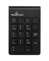 POWERTECH ασύρματο αριθμητικό πληκτρολόγιο , 2.4GHz, μαύρο