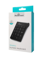 POWERTECH ασύρματο αριθμητικό πληκτρολόγιο , 2.4GHz, μαύρο
