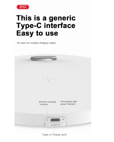 XO WX030 Βάση Φόρτισης Κινητού Τηλεφώνου με Φωτισμό 15W