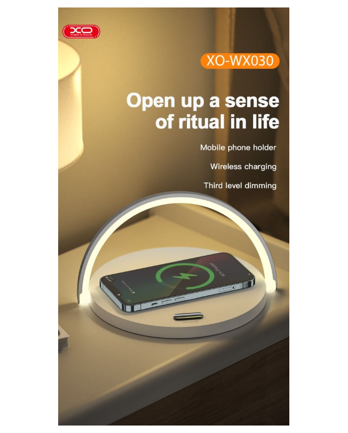 XO WX030 Βάση Φόρτισης Κινητού Τηλεφώνου με Φωτισμό 15W