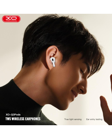 XO Q3Pods Bluetooth Ακουστικά (3ης γενιάς με Αισθητήρα Αυτιού Και Λειτουργία Ασύρματης Φόρτισης)